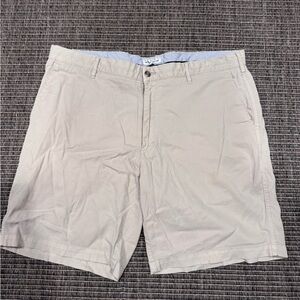 Peter Millar Men's Light Tan Ribbed Flat Front Shorts